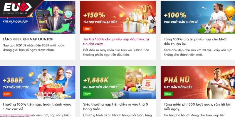 Khuyến mãi Eu9 1 Khuyến mãi chào mừng tân thủ