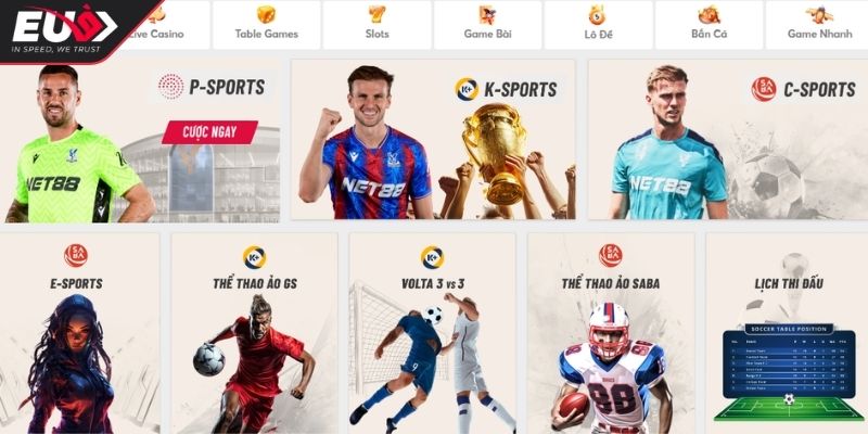 Thể Thao CMD368 Eu9 – Nền Tảng Cá Cược Thể Thao Hàng Đầu 1 Tìm hiểu về sảnh Thể thao CMD368 Eu9